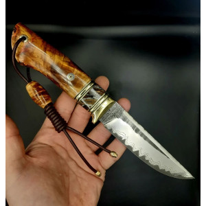 ЯСЕН ІІ ніж ручної роботи майстра студії Павла Гончаренка, замовити купити в Україні (Сталь К110™ в ламінаті сталі n690, 61 HRC) . Photo 3